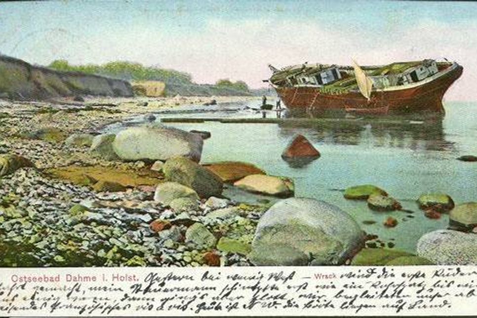 Wrack an der Dahmer Steilküste 1903.