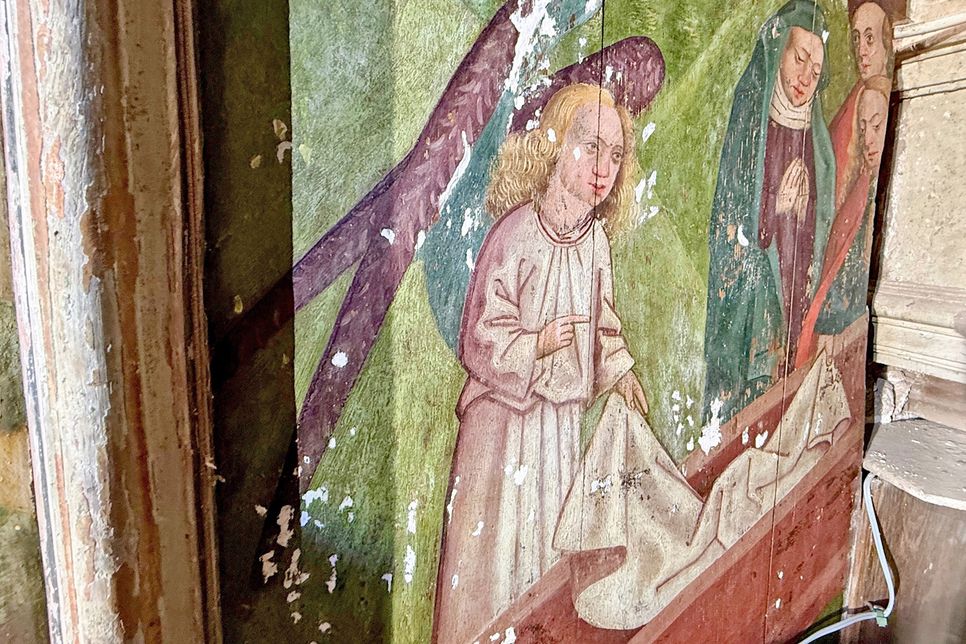 … „Drei Marien am leeren Grab“ zu arbeiten.