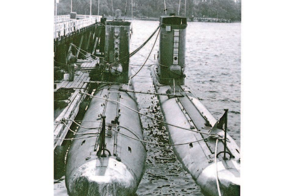 Die Ausbildungsboote der U-Boot-Lehrgruppe „U-Hai“ und „U-Hecht“ im Neustädter Hafen.