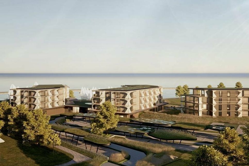 Das Falkensteiner Family-Resort soll oberhalb des Yachthafens entstehen. (Grafik: NOA)