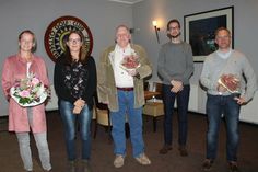 Svenja Muchow, Kim Kiesewetter, Uwe Resch, Lars Kronenberg und Dirk Lippen (v. lks.) bilden den neuen Vorstand des Gewerbevereins.