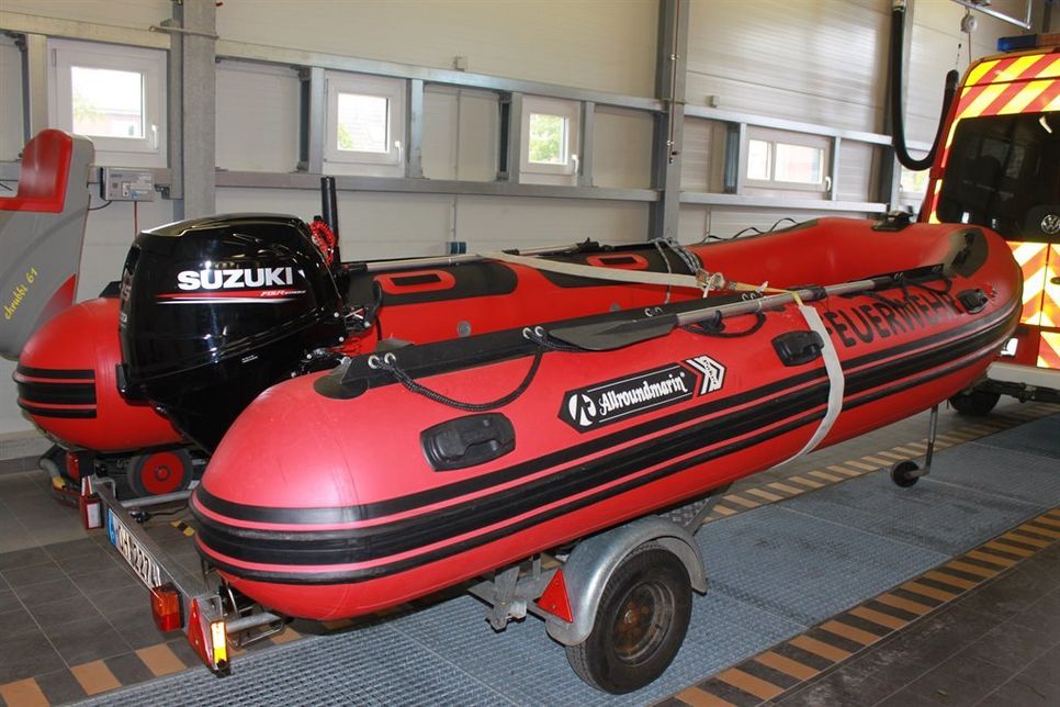 Ein Schlauchboot (Foto) und zwei Mehrzweckboote stehen der Neustädter Feuerwehr zur Verfügung.