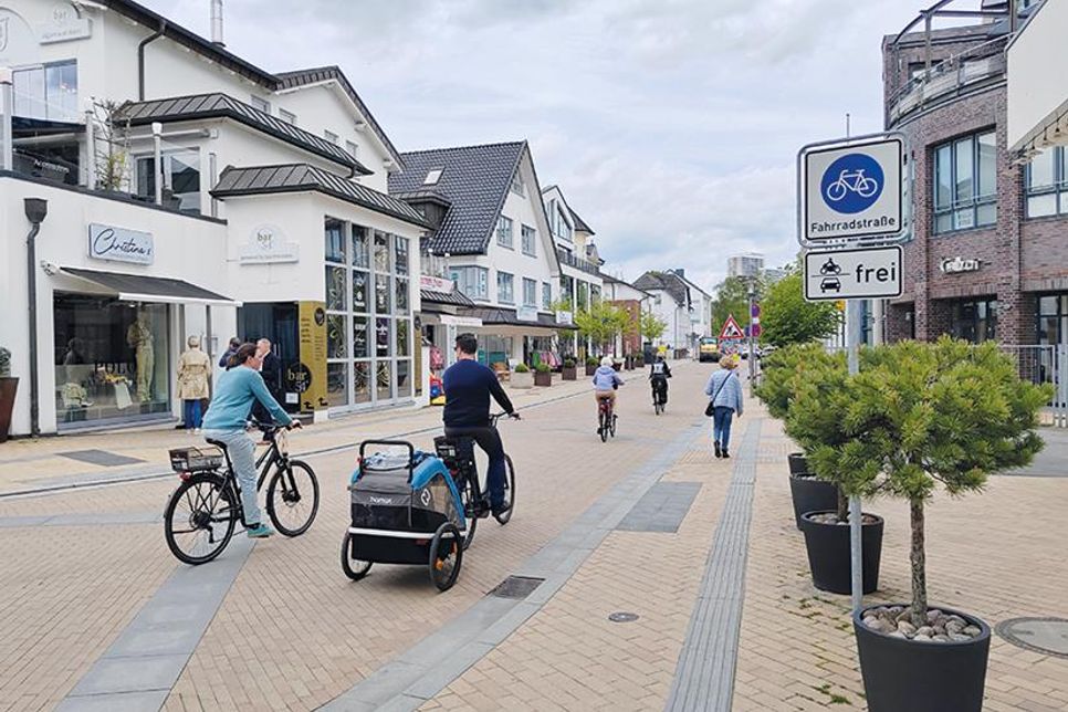 Die Fahrradstraße in der Strandallee im Bereich vor der Passage Kurpromenade gehört zu den gefährlichsten Straßen Ostholsteins.