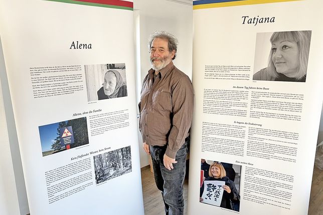 Martin Kastranek hat die Zeitzeugen-Ausstellung für die Heinrich Böll Stiftung realisiert.