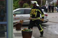 Schlauchführung Gebäudebrand.