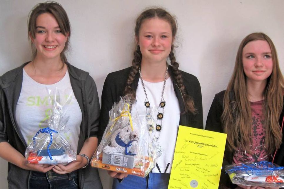 Ann-Kathrin Singpiel, Celina Dahm, Daniela Zamorano (v. lks.).