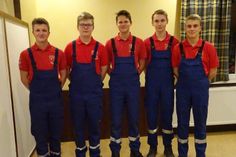Joel Befeld, Finn Oke Warn, Leif Erik May, Yannik Brömme und Lukas Leja (v. lks.).