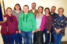 Marion Lange, Hannelore Meyer, Marcel Brandmeier, Marco Breede, Gesa Hoffmann-Wülfing, Wenke Breede, Peter Schulz und Dagmar Bebensee (v. lks.).