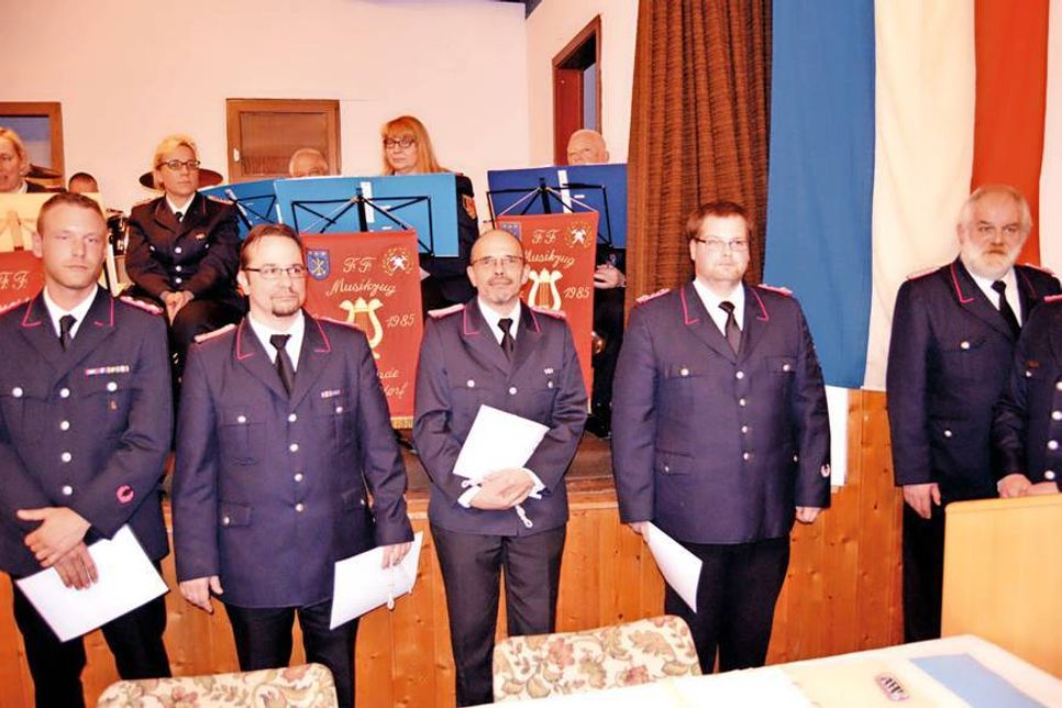 Die Beförderten: Stefan Prühs (v. l.), Reinhard Kremer, Björn Schlieter und Thomas Bachmann.