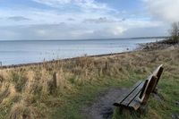 Eine Bank mit Blick auf das geschützte Brutgebiet von seltenen Vogelarten lädt zum Innehalten ein.