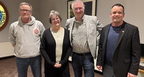 Mit Kassenwart Jan Schumacher, der stellvertretenden Vorsitzenden Christa Kautz-Stender, dem ersten Vorsitzender Jan-Eric Hertwig und Schriftführer Mark Burmeister (v. lks.) bleibt der Vorstand unverändert.