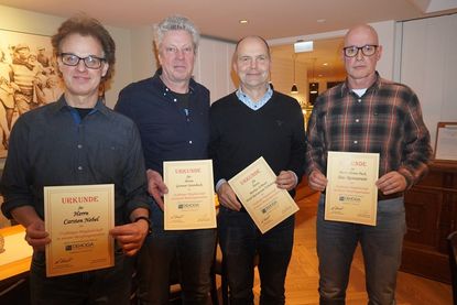 Langjährige Mitglieder: Carsten Nebel, Gunnar Steenbock, Markus Schnoor und Heino Puck (v. lks.).