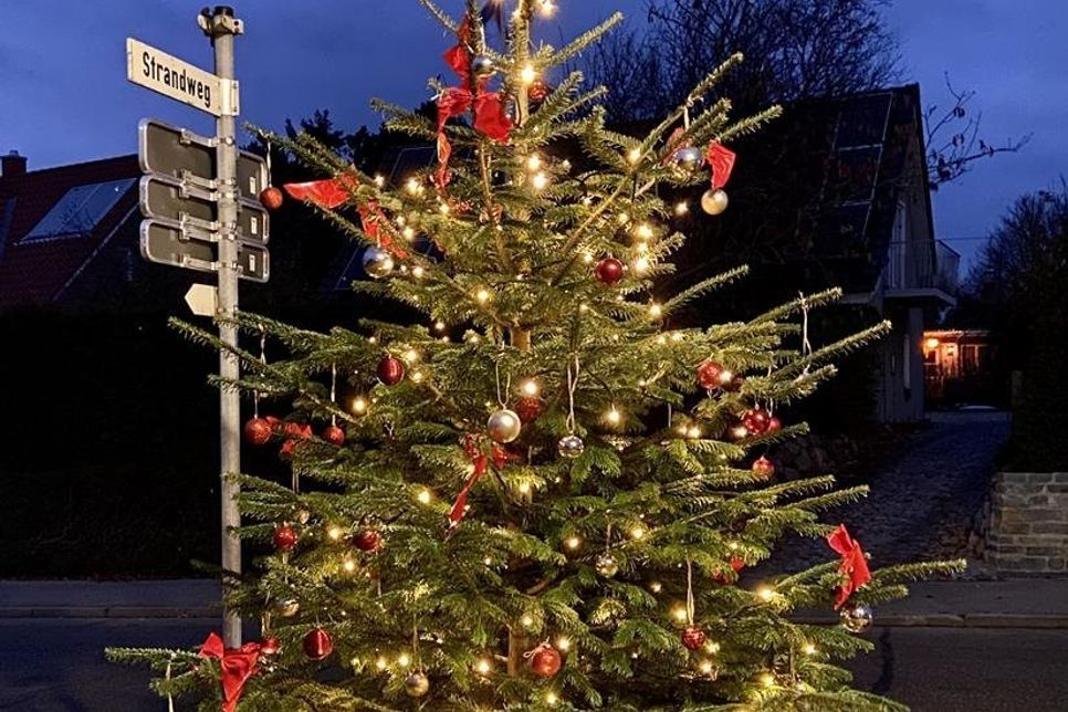 Dieser Weihnachtsbaum strahlt in Rettin.
