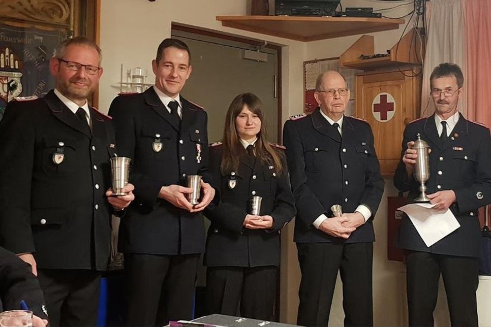 Gewinner beim Pokalschießen.