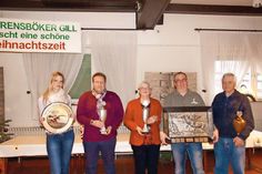 Die Gewinner des Silberhirsch-Schießens 2015: Tini Lüth (v.l.), Ralf Krakow, Karin Buck, Karsten Buck und Reinhard Josteit.