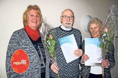 Die geehrten Mitglieder Rosemarie Soost und Wolfgang Loocks mit der 1. Vorsitzenden Silke Schulenburg (lks.).