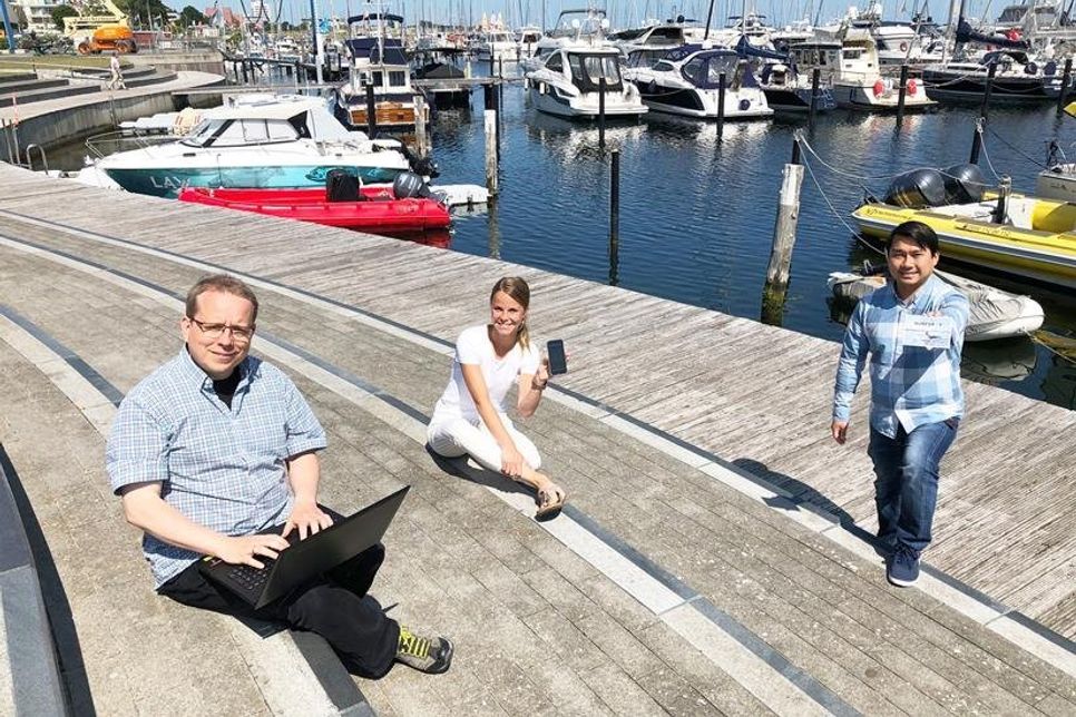 Sven Jörns, Jacqueline Felsmann und Thuan Nguyen (v. lks.).