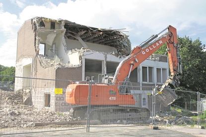 Die letzten Stunden der alten Aula, bevor sie für immer verschwand.