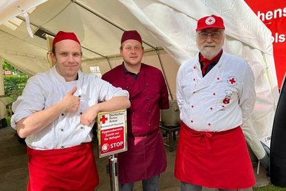 Die Logistikgruppe Versorgung übernimmt im Katastrophenfall die Versorgung und Verpflegung von Menschen.