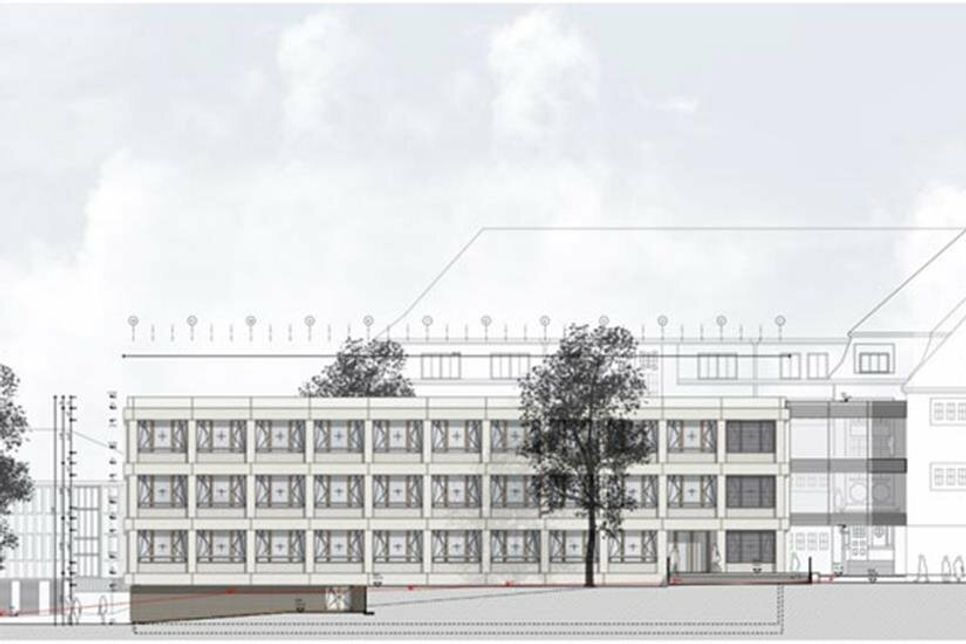 Die Planzeichnung des Erweiterungsneubaus.