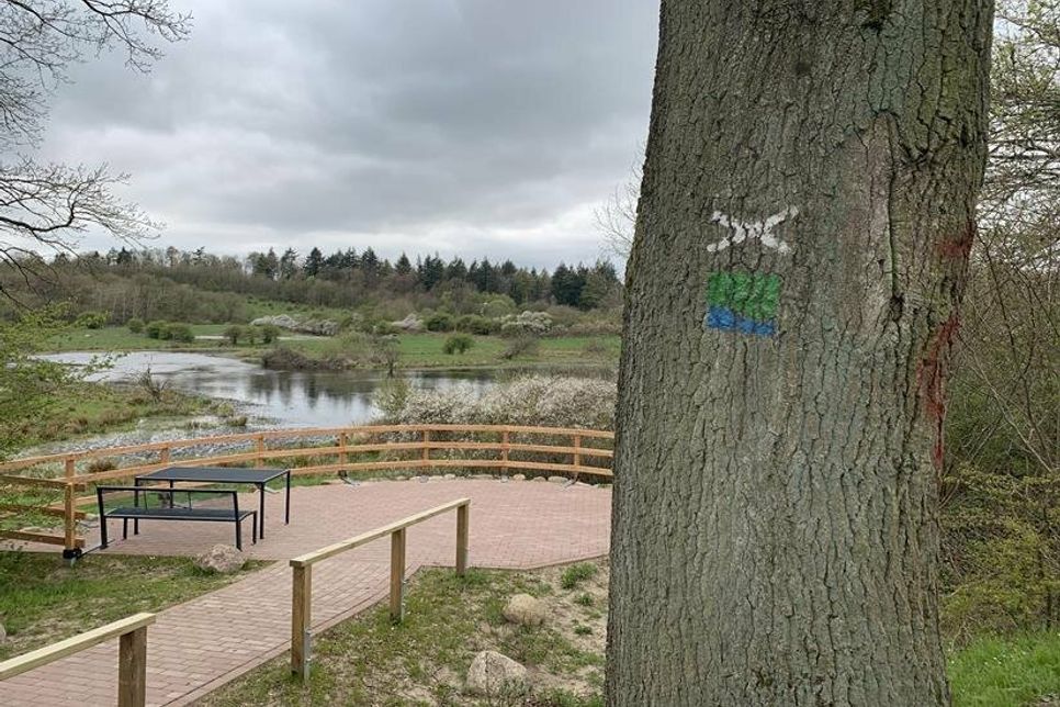 Am Stiftungsland Bekmissen lädt eine Aussichtsplattform zum Verweilen ein (2).