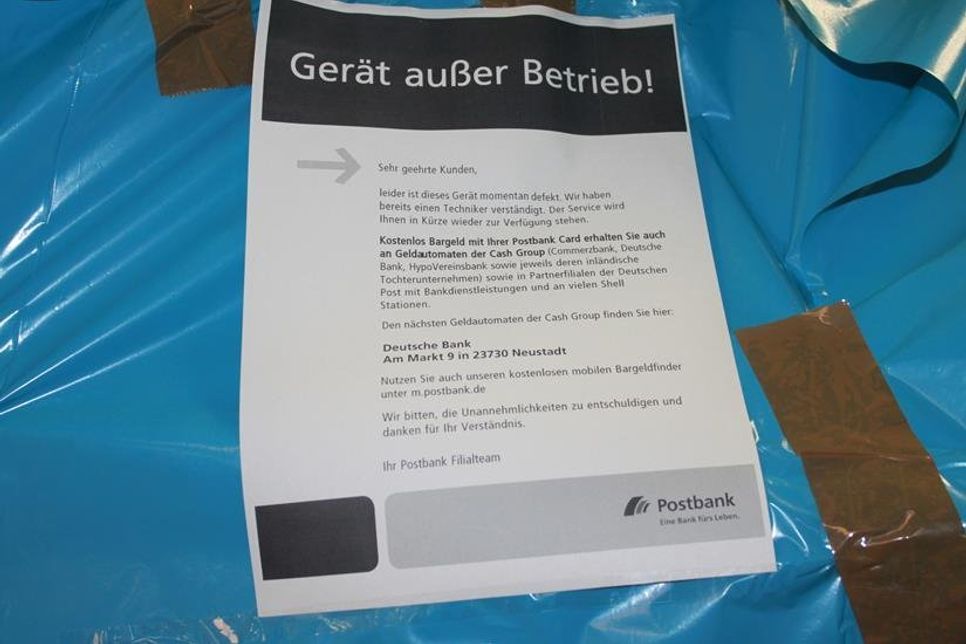 Hinweis für die Kunden.
