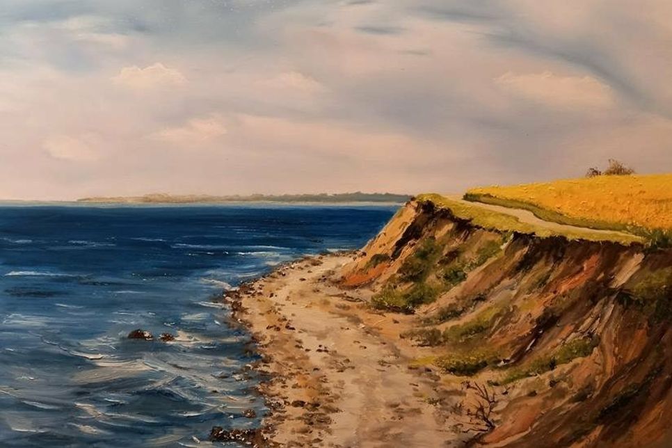 „Frühling an der Küste“ - Ölgemälde von Christine Löwa.