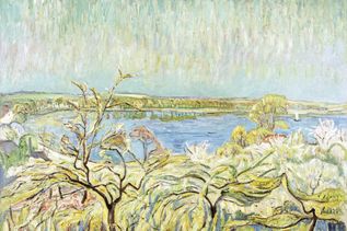 Ein Bild aus der Ausstellung „Rund um den Schwielowsee“, gemalt von Theo von Brockhusen. Foto: Havelländische Malerkolonie/ Leihgabe der Ostdeutschen Sparkassenstiftung gemeinsam mit der Mittelbrandenburgischen Sparkasse in Potsdam