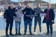 Gesellschafter der HSG Ostsee: Frank Barthel, Thomas Nawrocki, Marcus Pape, Johannes Feistel und Peer Grenke-Klimstein (v. lks.).