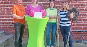Der Brummkreisel-Vorstand: Thomas Thurann, Anja Schröder, Conni Appelt und Nadine Hirschmann (v.li.).
