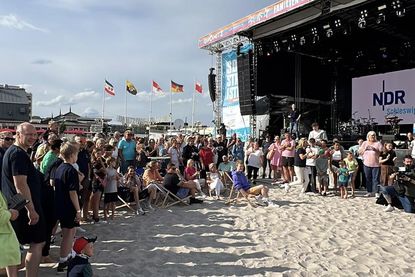 Gute Laune bei der NDR-Challenge „Grömitz gegen Büsum“ am Freitagnachmittag.