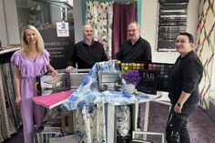 Das Team der Raumstation freut sich auf die Jubiläumsgäste: (v. lks.) Tanja Zschunke, Markus Hinrichs, Swen Butzke und Svenja Hamann.