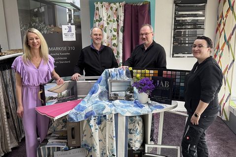 Das Team der Raumstation freut sich auf die Jubiläumsgäste: (v. lks.) Tanja Zschunke, Markus Hinrichs, Swen Butzke und Svenja Hamann.