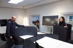 Hier entsteht ein „Ambient Space“, ein Veranstaltungsort für Medienkompetenzschulungen, Workshops und mehr – alles Weitere dazu bei der feierlichen Eröffnung.