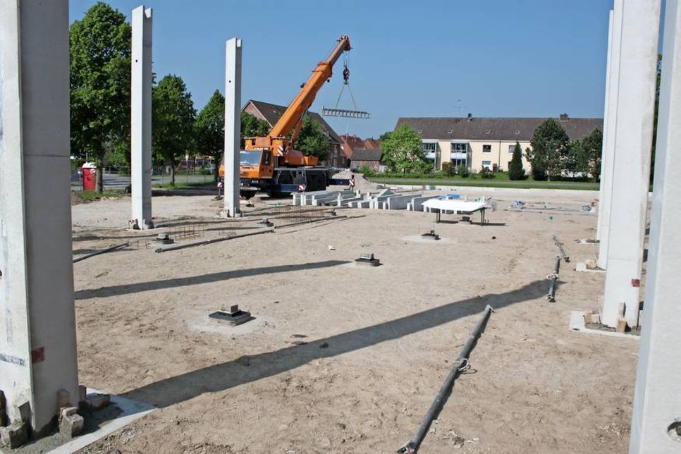 Die Arbeiten laufen auf Hochtouren.