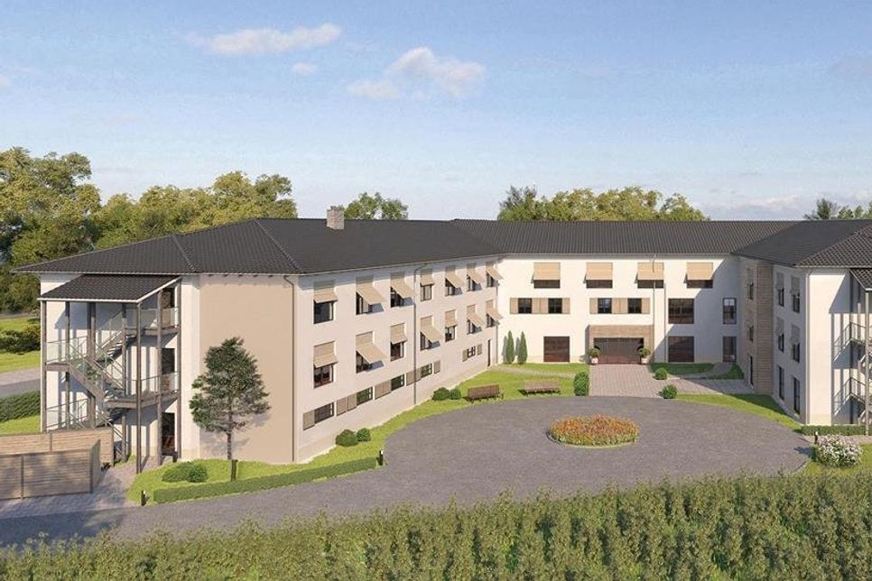 So soll das Pflegeheim bis Mitte nächsten Jahres aussehen. (Grafik: IMMAC Sozialbau GmbH)