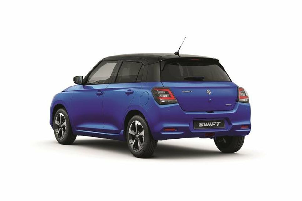 Dreidimensionale Heckleuchten und ein breiter hinterer Stoßfänger komplettieren die unverwechselbare Optik des Suzuki Swift.