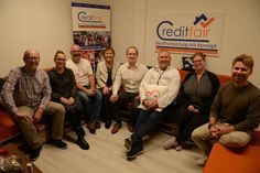 Daniel Ackermann (Hoch2Finanz), Sabrina Glüsing (Creditfair), Rene Möller (Creditfair), Regina Anders (Creditfair), Geschäftsführer Nico Bohnsack (Hoch2Finanz), Geschäftsführer Klaus Zilian (Creditfair), Tatjana Czagunn (Hoch2Finanz), Prokurist Benjamin Weidemann (Creditfair), (v. lks.).