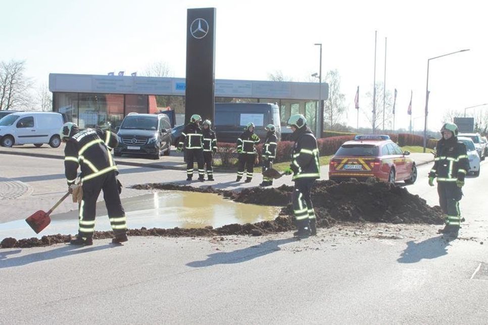 Die Feuerwehr konnte das Eindringen der Gülle in die Kanalisation größtenteils verhindern.