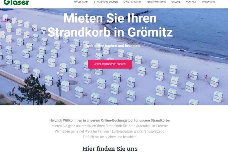 Unter www.ihr-strandkorb.de ist das Online-Buchungsportal zu finden.