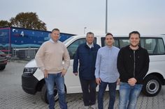 Vor Kurzem stellten sie den neuen Express- und Kurier-Service des Gesamtunternehmens Möhlmann &amp; Teschner Logistik GmbH vor, zu dem der Autopark gehört. Jetzt freuen sie sich auf den Tag der offenen Tür: Stephan Reinhard (Projektleiter Express und Kurier), Volker Teschner und Michael Velde (beide Geschäftsführer) sowie Stefan Leihberg (Leiter Autopark).