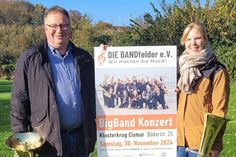 Olaf Wulf, stellvertretender Vorsitzender des Vereins, und Schriftführerin Miriam Schwan.