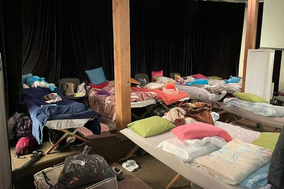 Spendensammlung für die Ukraine.