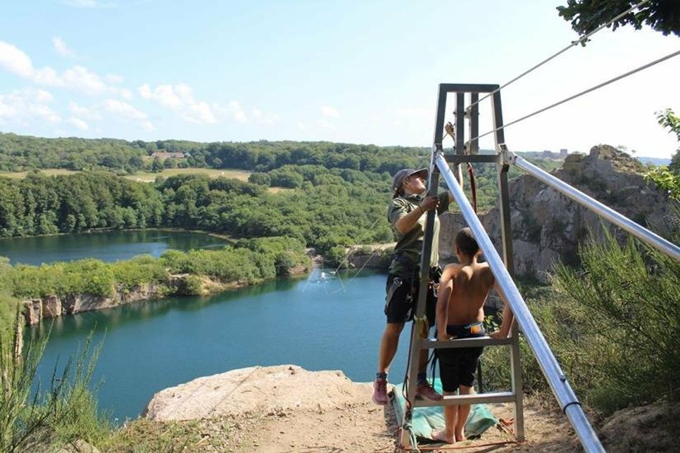 Die längste Wasserseilbahn Dänemarks sorgte für jede Menge Action.