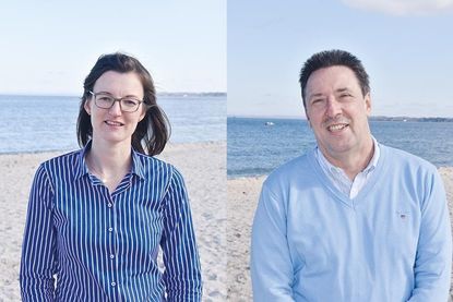 Dipl.-Ing. Torsten Ralf (rechts) leitet seit 10. März den Fachbereich „Tourismus, Bauen, Umwelt und Immobilien“. Die Fachdienstleitung „Bauverwaltung und Umweltschutz“ ist mit Sarah Fick (links) neu besetzt.