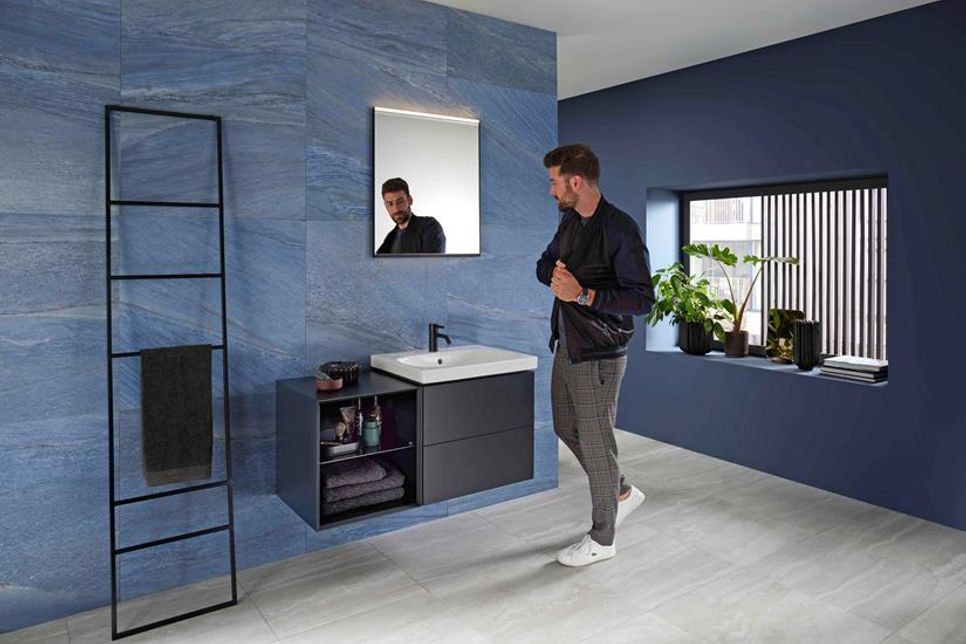 Moderne Waschplätze zeichnen sich durch Klarheit und Harmonie aus und bringen Ruhe in die Badeinrichtung.