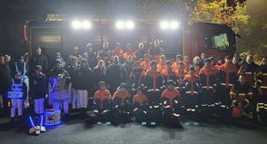 Organisatoren und Mitwirkende am diesjährigen Laternenumzug.