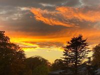 Der Blick mit der Kamera in den Himmel lohnt sich immer: Renate Guddat hat einen Sonnenuntergang in Grömitz fotografiert.