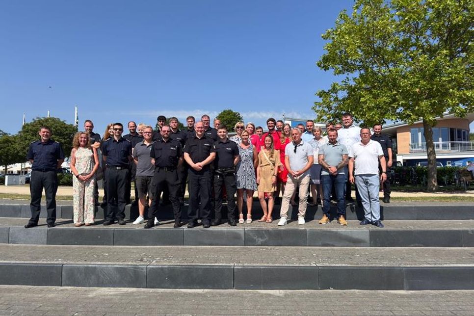 Grömitzer Polizeistation, Gemeindeverwaltung, Feuerwehr und Tourismus-Service Grömitz trafen sich zum Austausch der bevorstehenden Aufgaben zur Saison 2025.