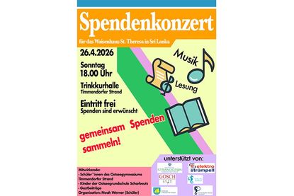 Unterstützung für das Waisenhaus St. Theresa in Sri Lanka: OGT-Schüler organisiert Spendenkonzert in der Trinkkurhalle